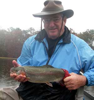 Greg with a big Callaway Gradens rainbow trout...